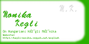 monika kegli business card